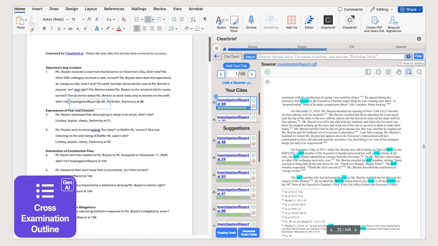 Real Time Trial Strategy & Fact-Checking